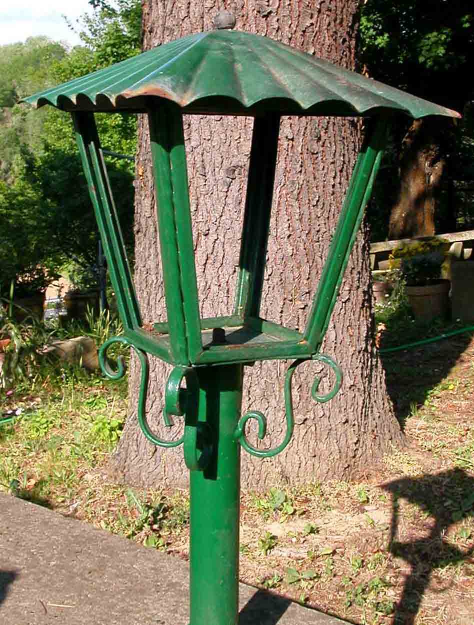 5 lampade in ferro da giardino