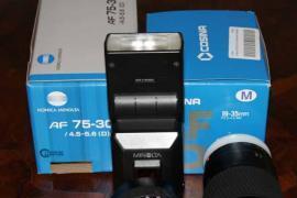 Lentes e flashes SLR digitais Sony e Konica Minolta 1