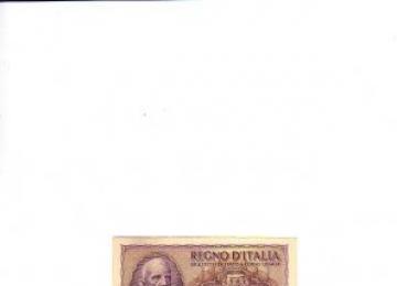 carta moneta LIRE 5 IMPERIALE 1940 XVIII GRASSI PORENA